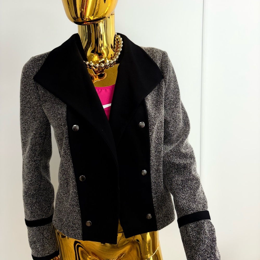 Calvin Klein Black and Gray Blazer